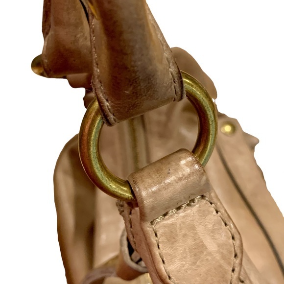 Frye Tan Melissa Leather‎ Distressed Hobo Shoulder Bag - Picture 13 of 16
